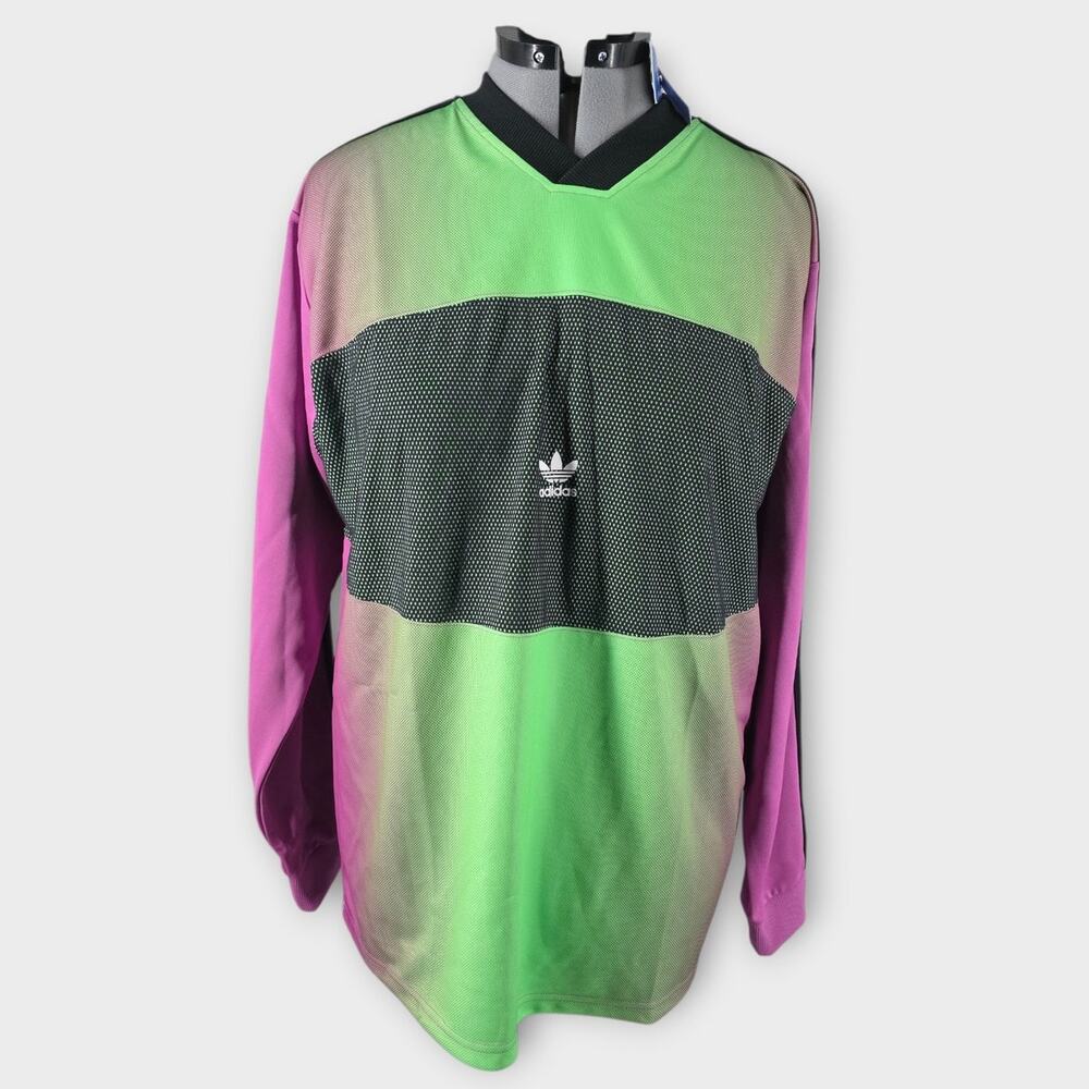 Adidas Goal Keeper Jersey Men's L Semi Pulse Lilac Soccer NWT *Flaw Thread Snag*
